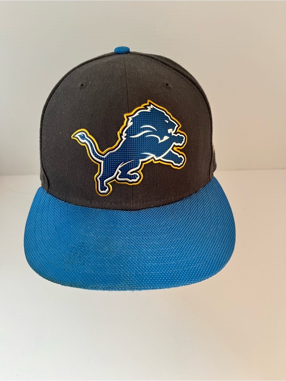 Detroit Lions New Era 59FIFTY Fitted Hat 7 1/4 NFL Black Blue